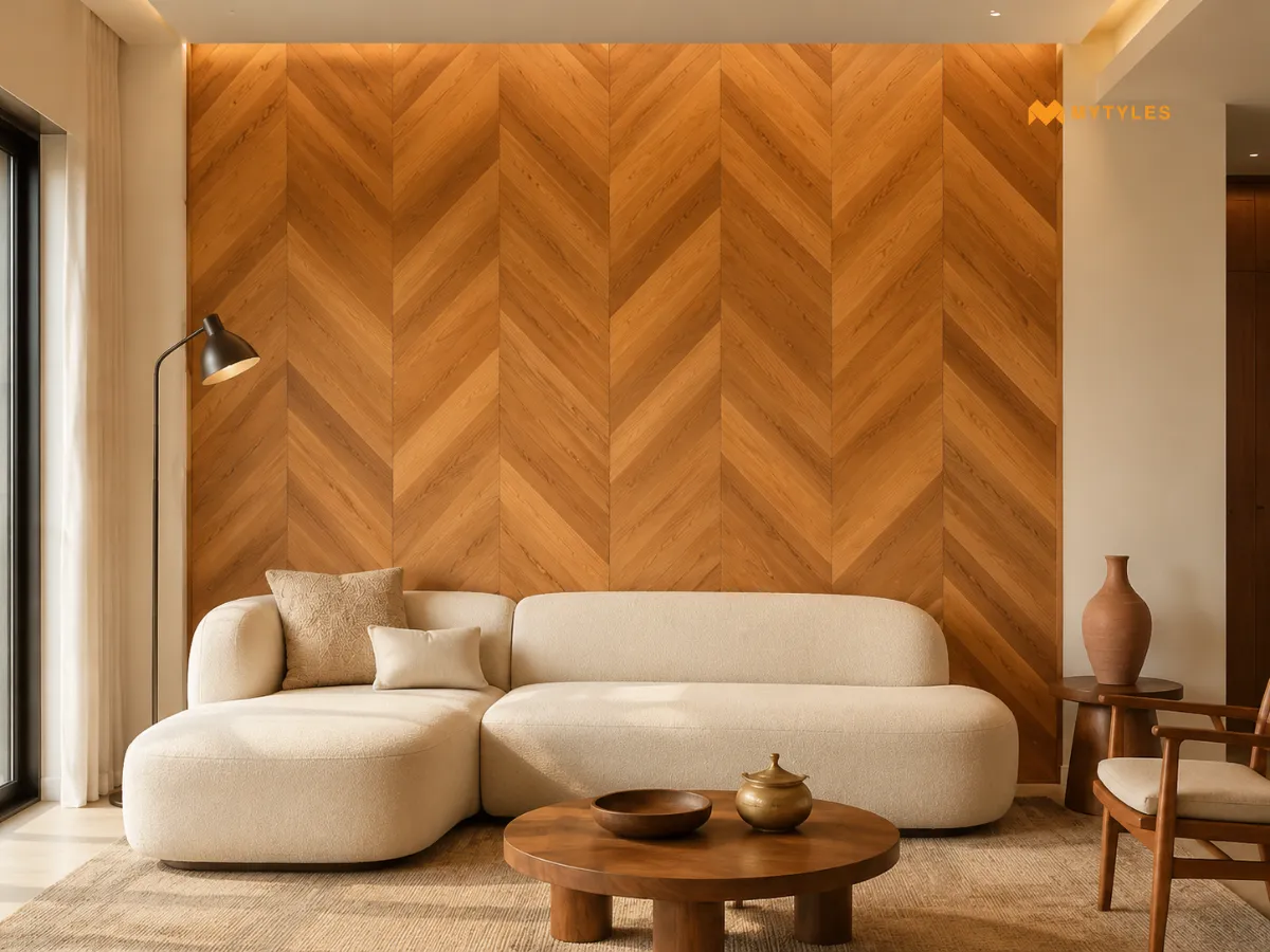 Chevron Wooden Tile on Wall